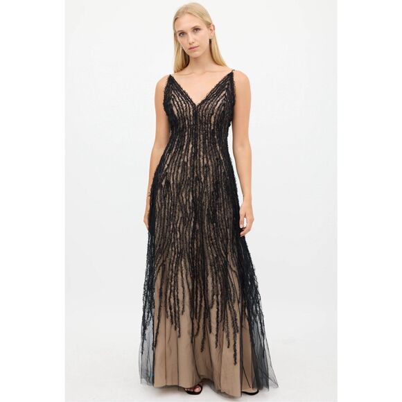 Jason Wu Dresses & Skirts - Jason Wu Collection Sheer Mesh Gown in Biege & Black NWT Size 10